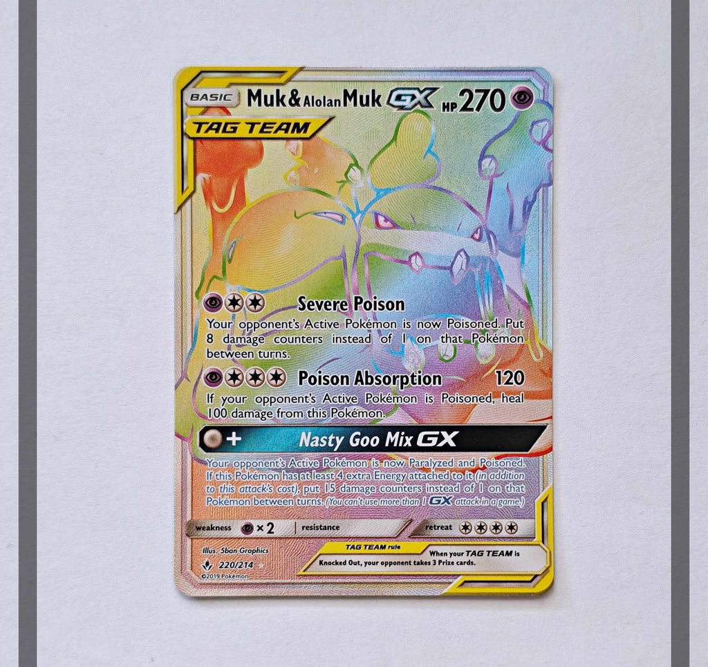 Muk & Alolan Muk Gx 220/214 UNB Pokemon ENG-NM