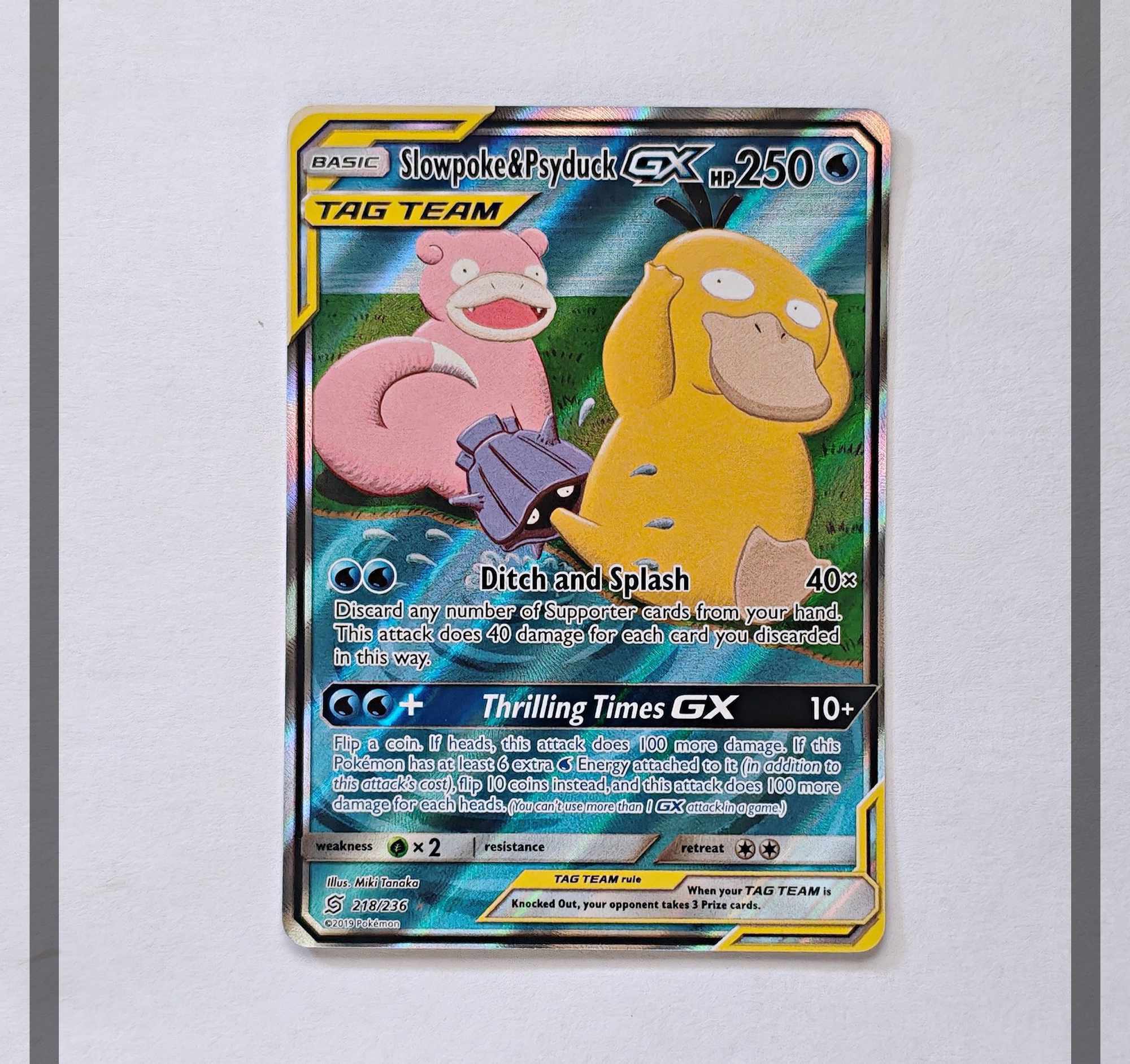 Slowpoke & Psyduck Gx 218/236 UNM Pokemon ENG-NM