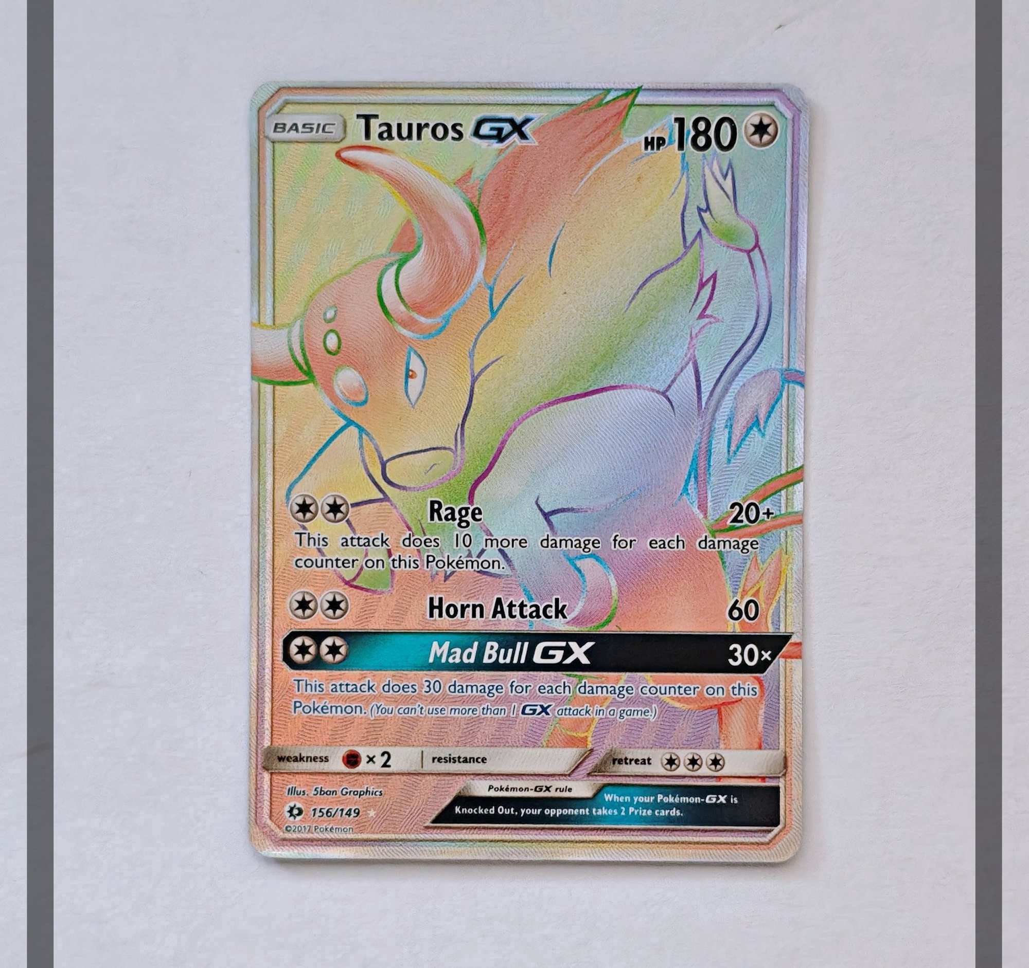 Tauros Gx 156/149 SUM Pokemon ENG-NM
