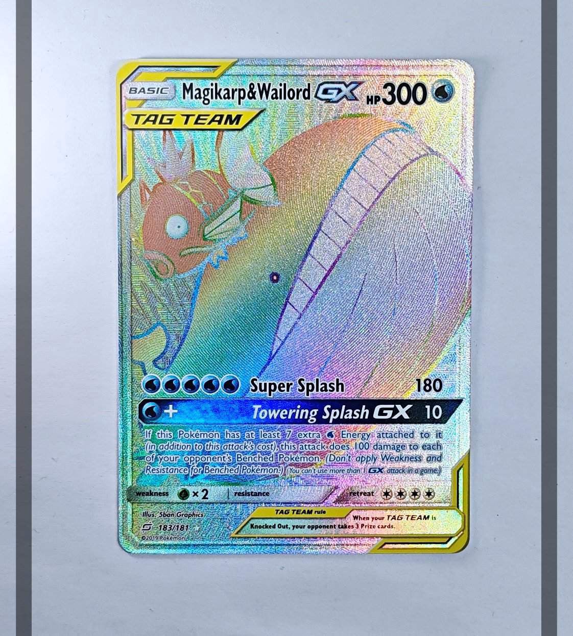 Magikarp & Wailord Gx 183/181 TEU Pokemon ENG-NM