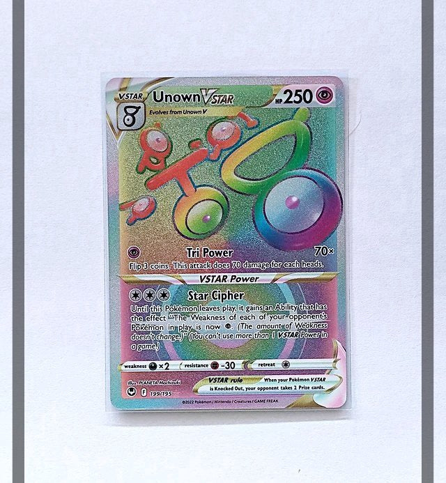 Unown Vstar 199/195 SIT Pokemon ENG-NM