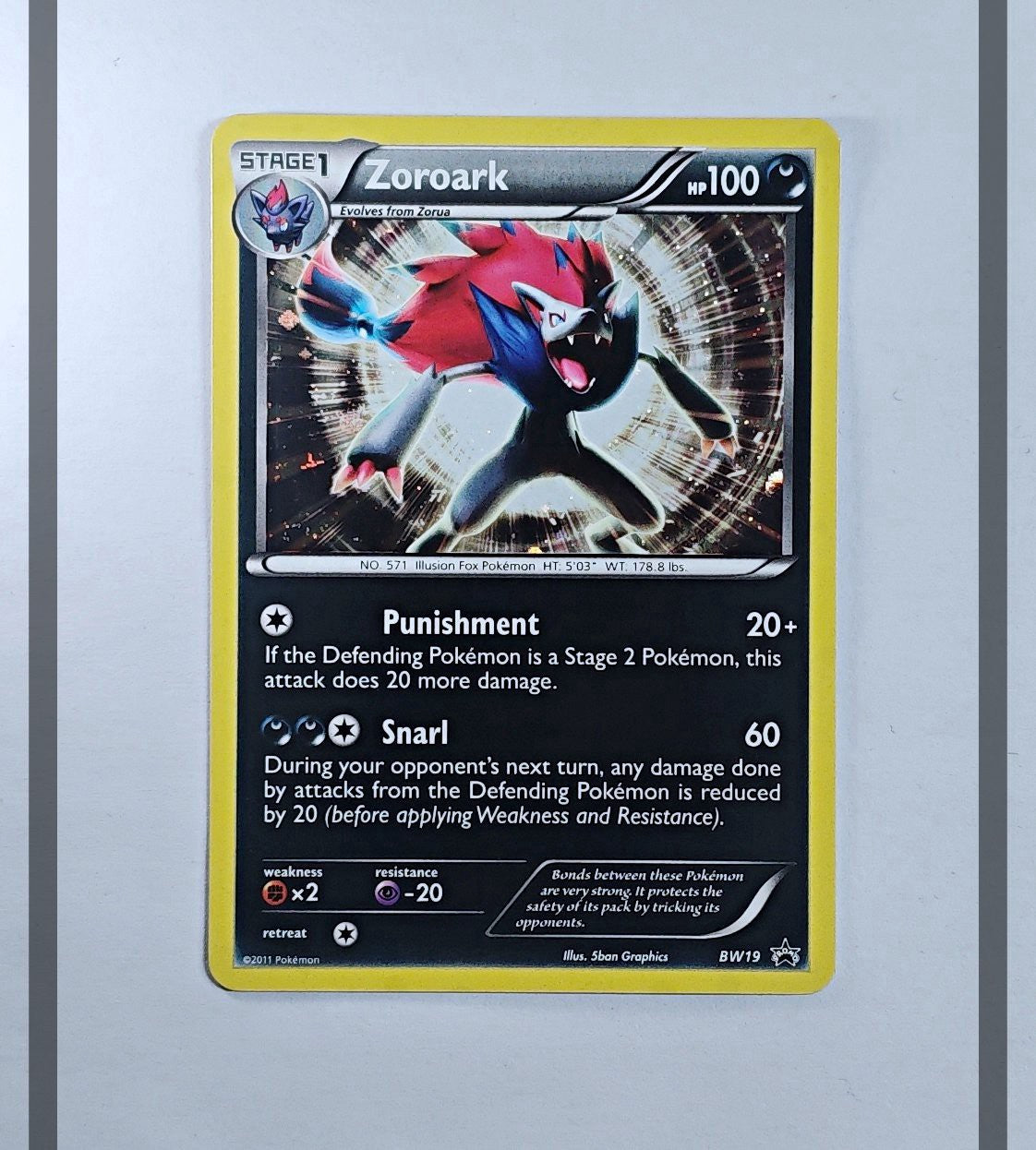 Zoroark BW19 Promo Pokemon ENG-NM