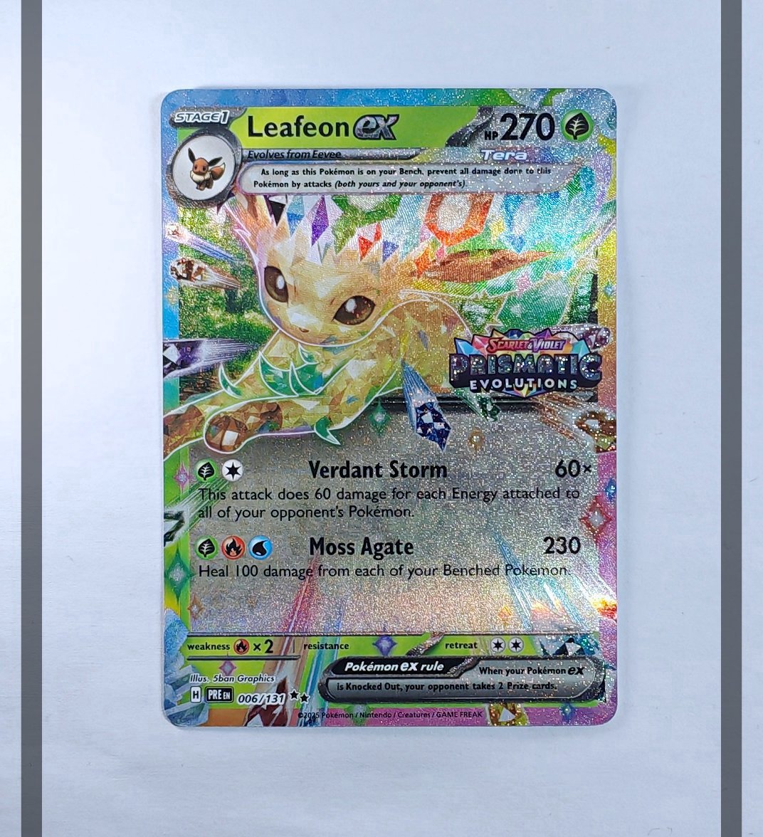 Leafeon Ex 6/131 PRE Suprise Box Stamp Pokemon ENG