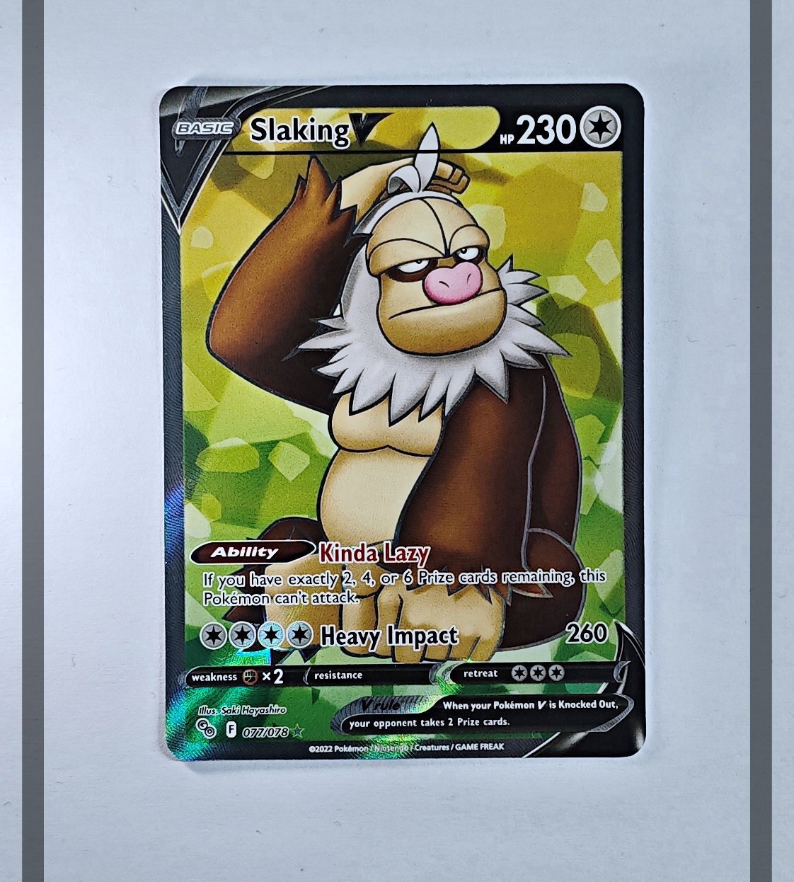 Slaking V 077/078 PGO Pokemon ENG-NM