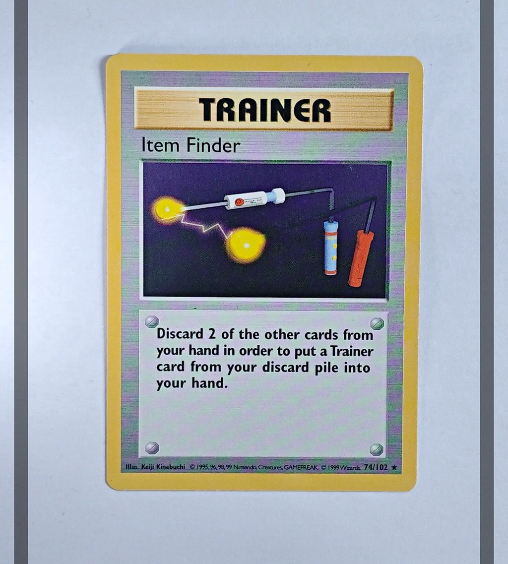 Item Finder 74/102 Base Set Shadowless Pokemon ENG