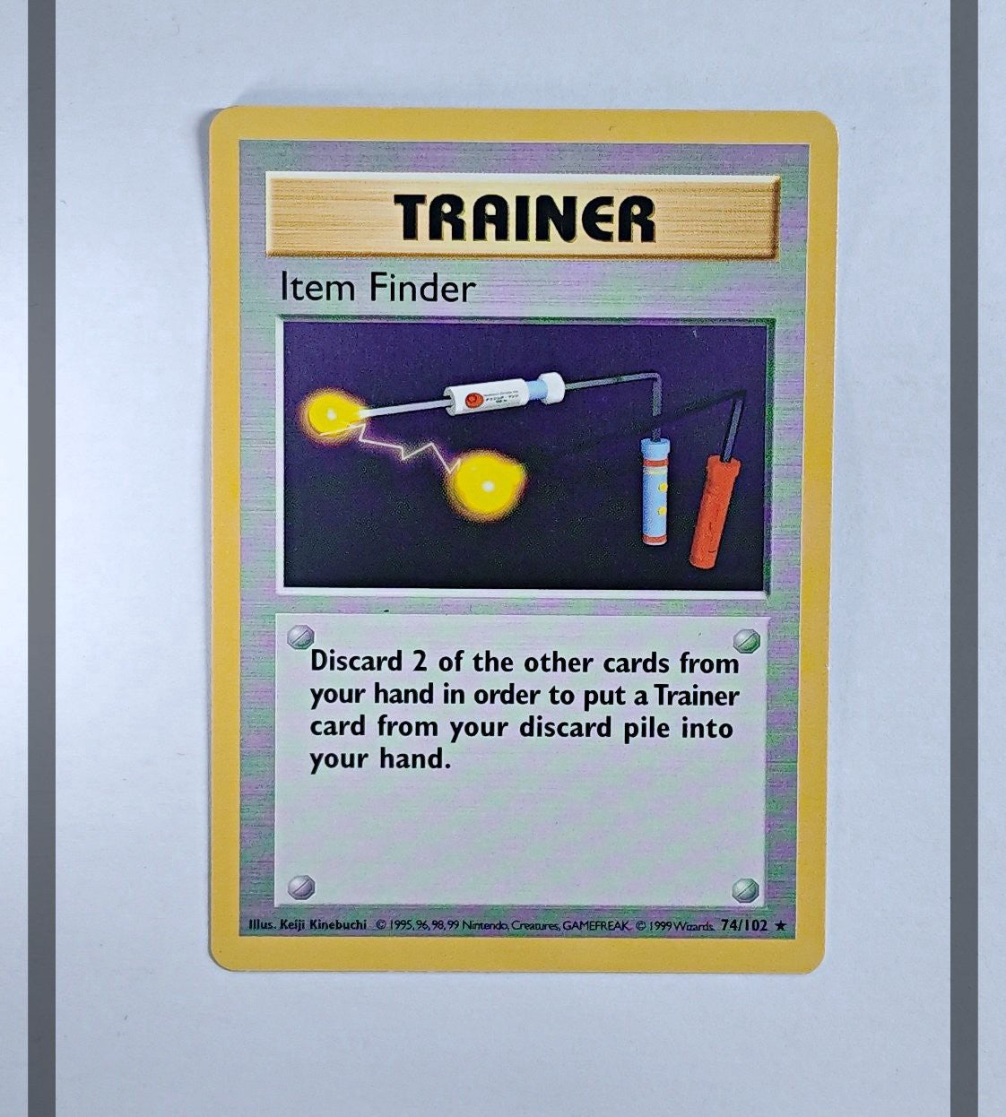 Item Finder 74/102 Base Set Shadowless Pokemon ENG