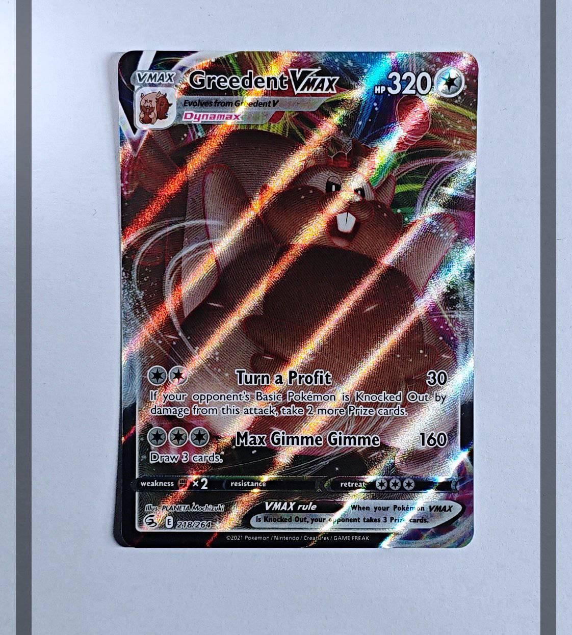 Greedent Vmax 218/264 FST Pokemon ENG-NM