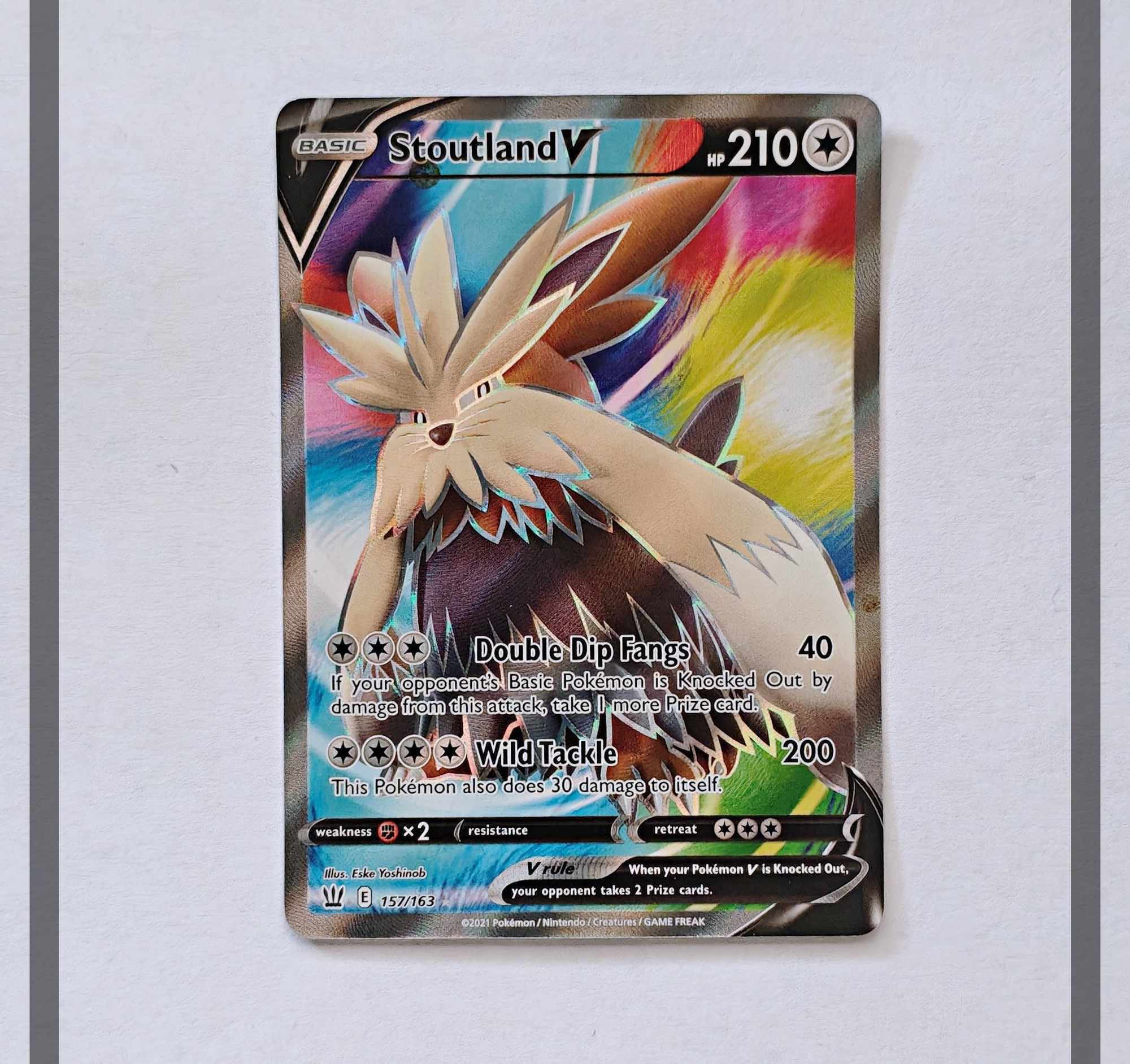 Stoutland V 157/163 BST Pokemon ENG-NM
