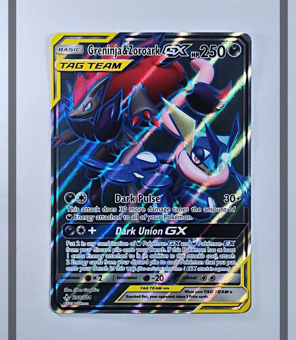 Greninja & Zoroark Gx 200/214 UNB Pokemon ENG-NM