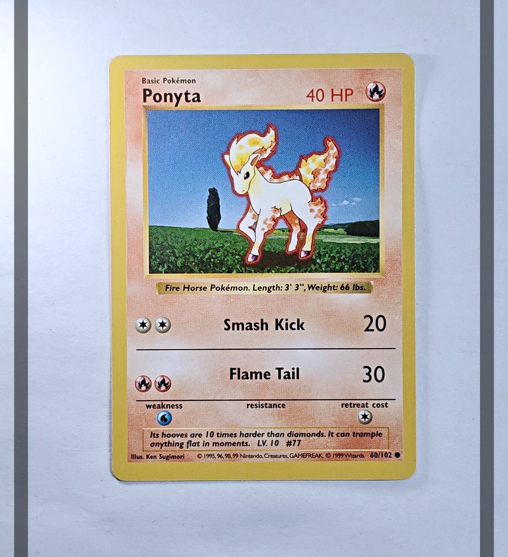Ponyta 60/102 Base Set Shadowless Pokemon ENG-NM