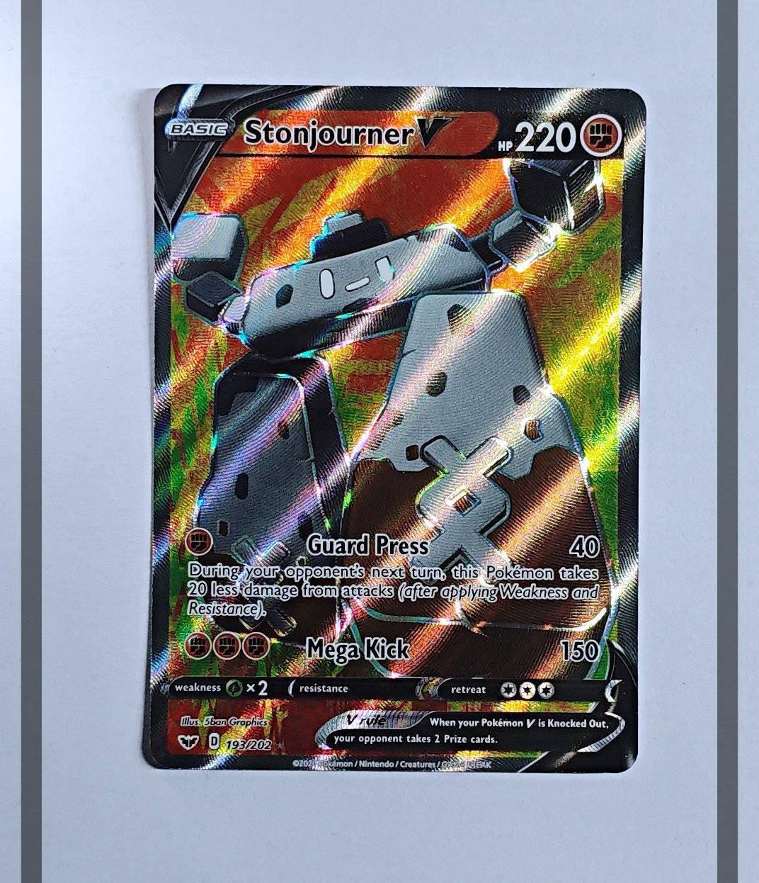 Stonjourner V 193/202 SSH Pokemon ENG-NM