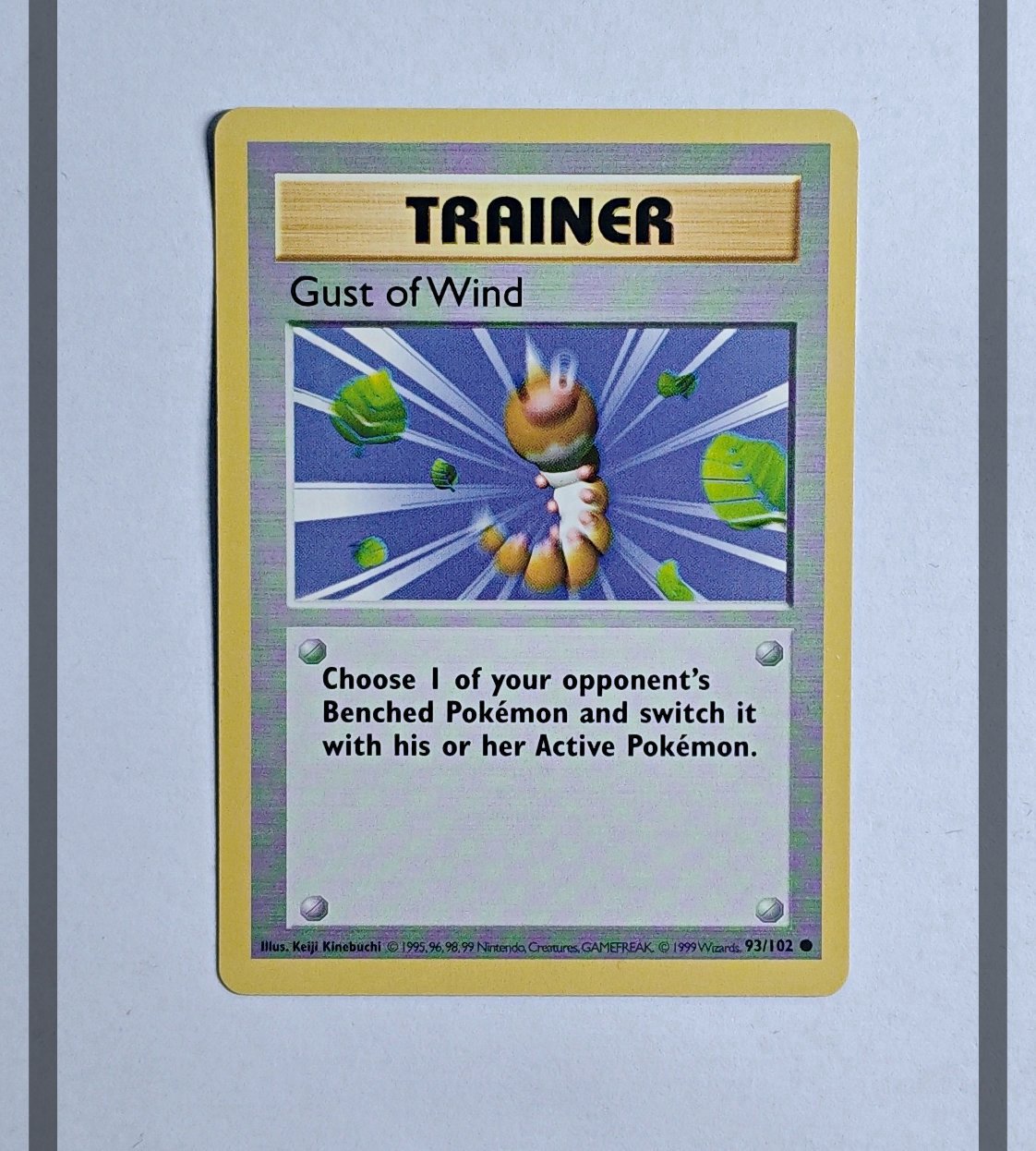 Gust of Wind 93/102 Base Set Shadowless Pokemon