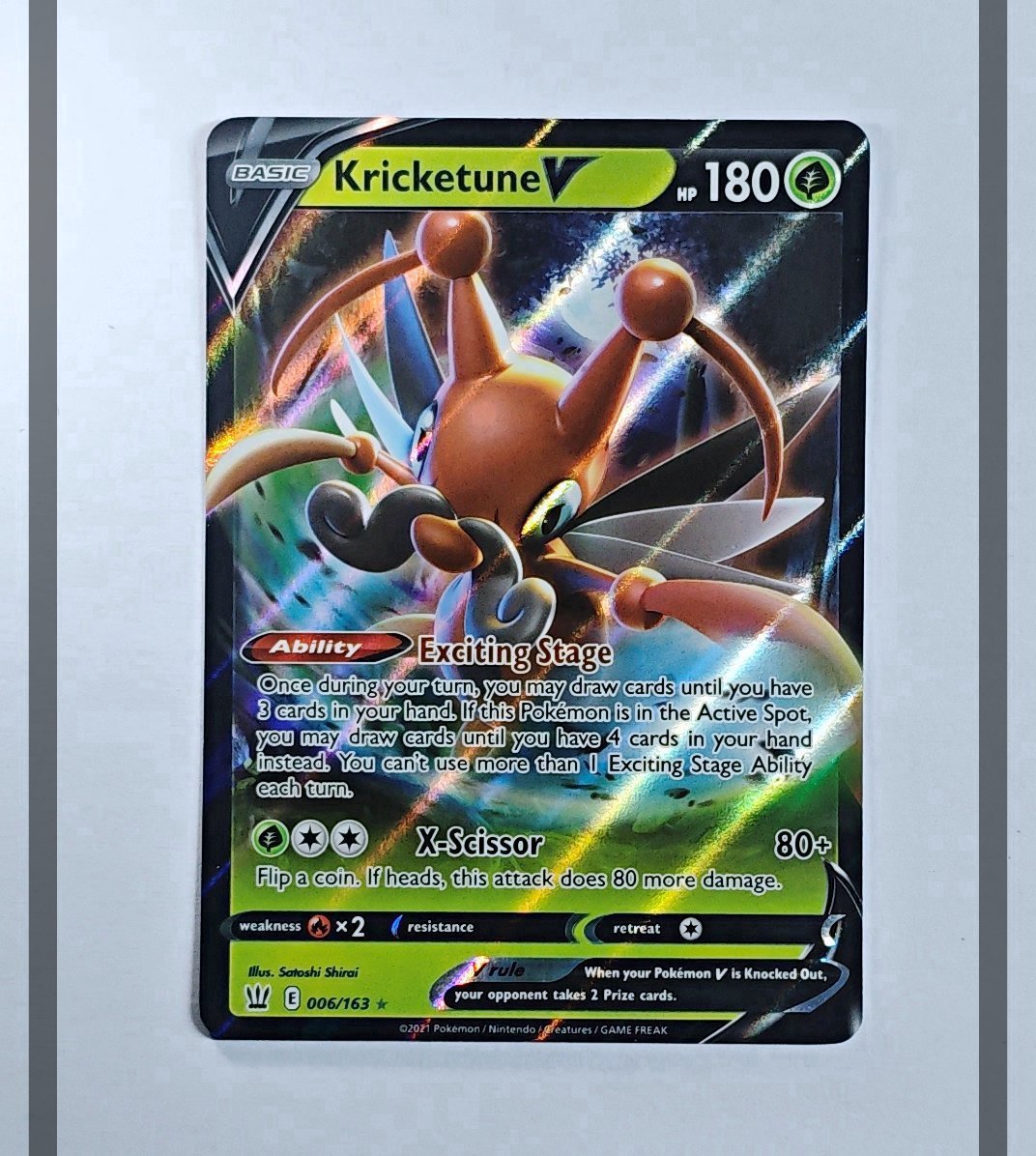 Kricketune V 006/163 BST Pokemon ENG-NM