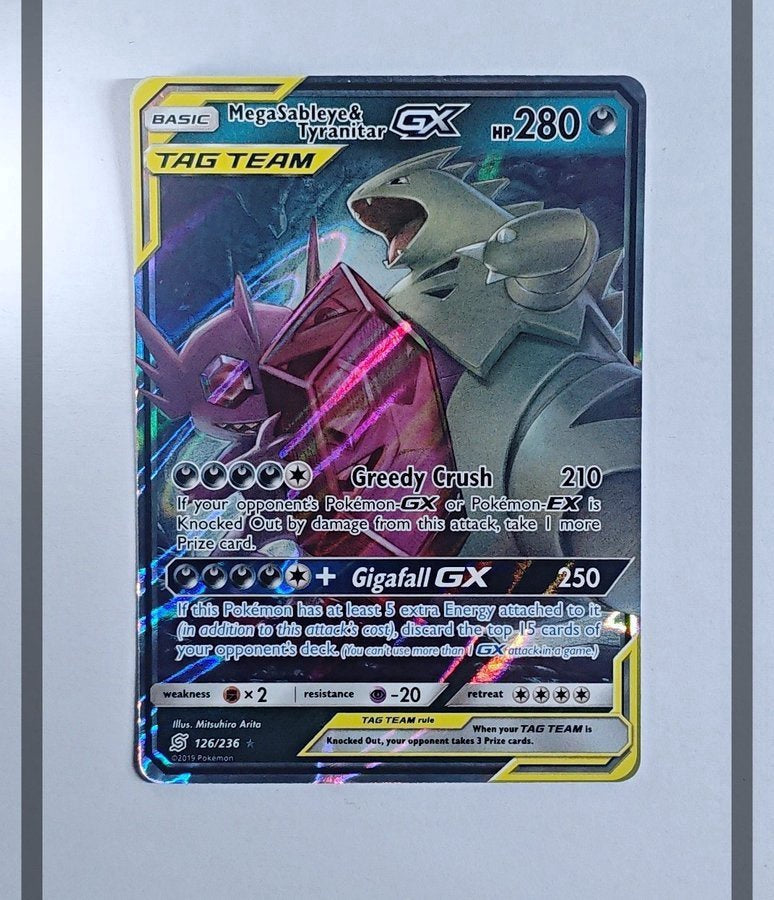 Mega Sableye & Tyranitar Gx 126/236 UNM Pokemon NM